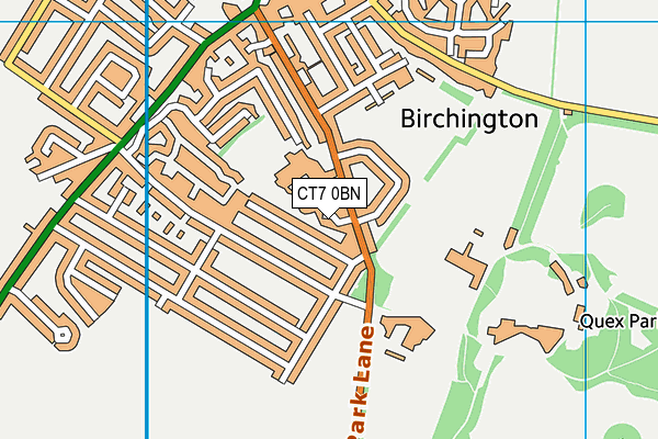 CT7 0BN map - OS VectorMap District (Ordnance Survey)