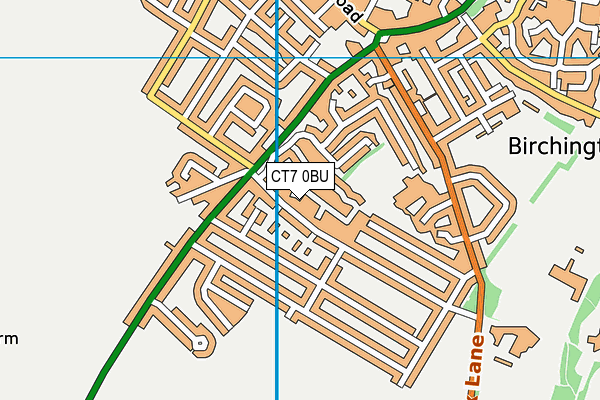 CT7 0BU map - OS VectorMap District (Ordnance Survey)