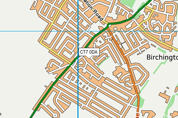 CT7 0DA map - OS VectorMap District (Ordnance Survey)