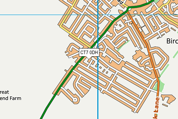 CT7 0DH map - OS VectorMap District (Ordnance Survey)