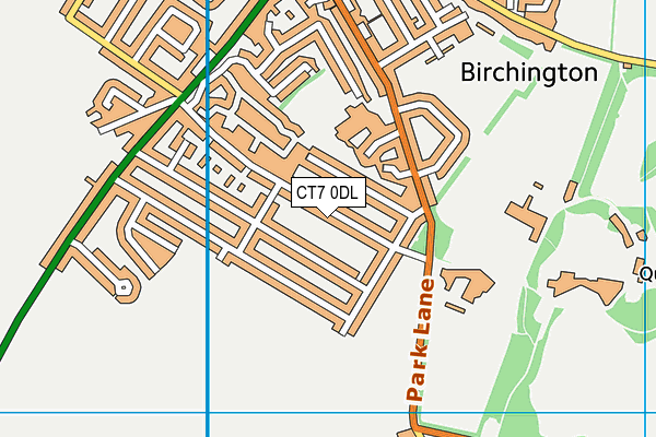 CT7 0DL map - OS VectorMap District (Ordnance Survey)