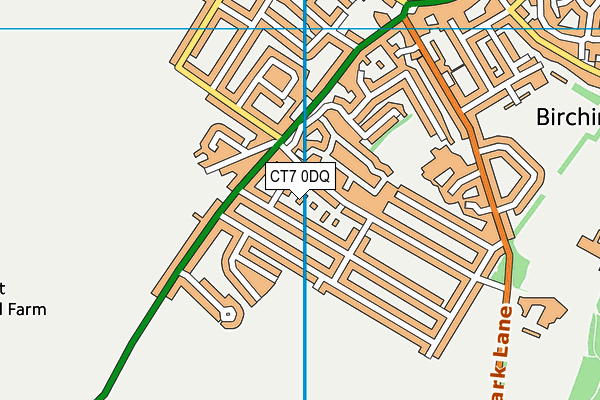 CT7 0DQ map - OS VectorMap District (Ordnance Survey)