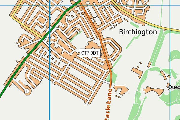 CT7 0DT map - OS VectorMap District (Ordnance Survey)