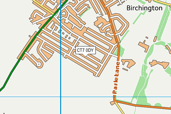 CT7 0DY map - OS VectorMap District (Ordnance Survey)
