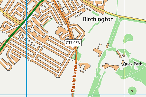 CT7 0EA map - OS VectorMap District (Ordnance Survey)