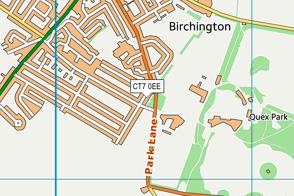 CT7 0EE map - OS VectorMap District (Ordnance Survey)