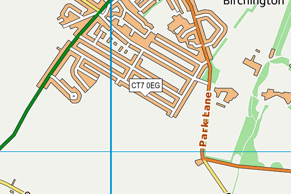 CT7 0EG map - OS VectorMap District (Ordnance Survey)