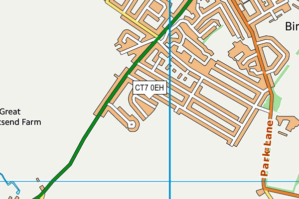 CT7 0EH map - OS VectorMap District (Ordnance Survey)