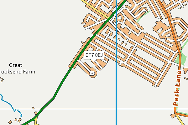 CT7 0EJ map - OS VectorMap District (Ordnance Survey)