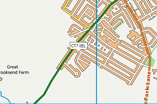 CT7 0EL map - OS VectorMap District (Ordnance Survey)