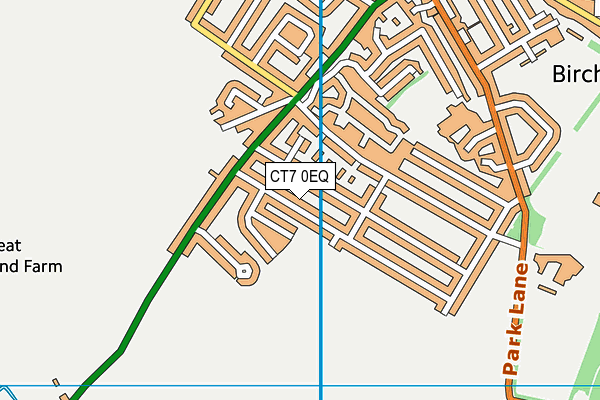 CT7 0EQ map - OS VectorMap District (Ordnance Survey)