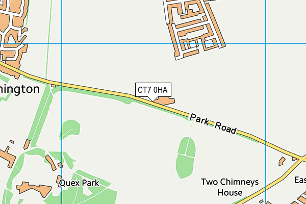 CT7 0HA map - OS VectorMap District (Ordnance Survey)