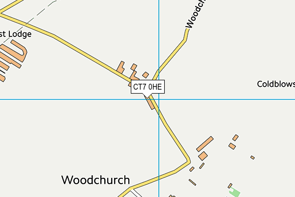 CT7 0HE map - OS VectorMap District (Ordnance Survey)