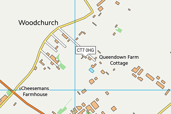 CT7 0HG map - OS VectorMap District (Ordnance Survey)