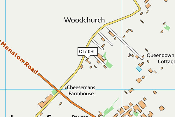 CT7 0HL map - OS VectorMap District (Ordnance Survey)