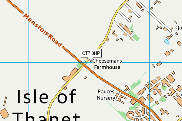 CT7 0HP map - OS VectorMap District (Ordnance Survey)