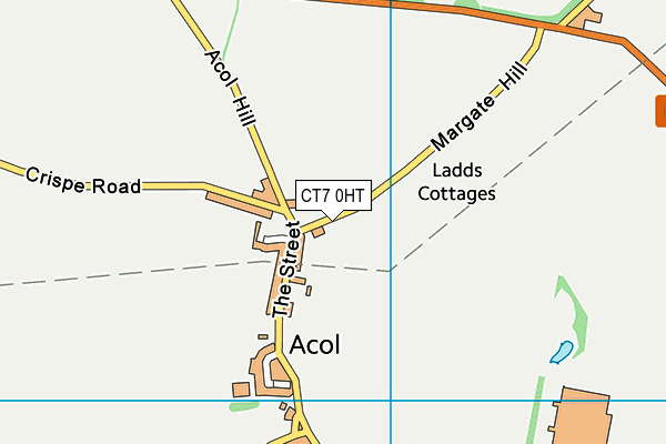 CT7 0HT map - OS VectorMap District (Ordnance Survey)