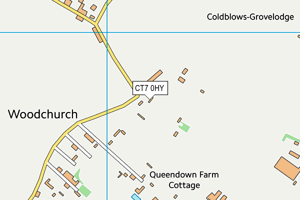 CT7 0HY map - OS VectorMap District (Ordnance Survey)