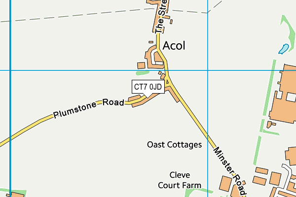 CT7 0JD map - OS VectorMap District (Ordnance Survey)