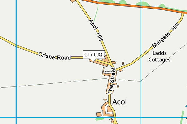 CT7 0JQ map - OS VectorMap District (Ordnance Survey)