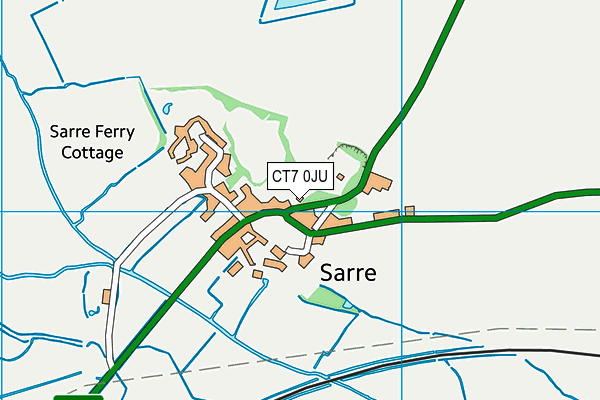 CT7 0JU map - OS VectorMap District (Ordnance Survey)