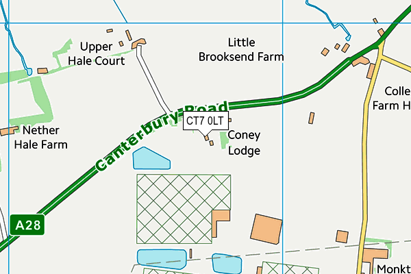 CT7 0LT map - OS VectorMap District (Ordnance Survey)