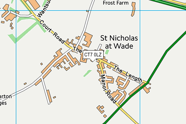 CT7 0LZ map - OS VectorMap District (Ordnance Survey)