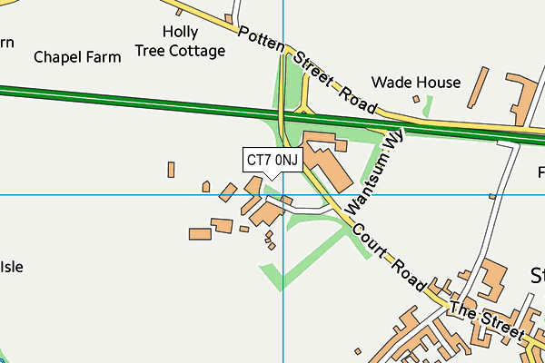 CT7 0NJ map - OS VectorMap District (Ordnance Survey)