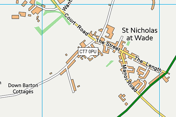 CT7 0PU map - OS VectorMap District (Ordnance Survey)