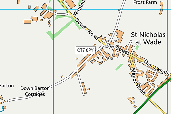 St Nicholas At Wade Church of England Primary School map (CT7 0PY) - OS VectorMap District (Ordnance Survey)