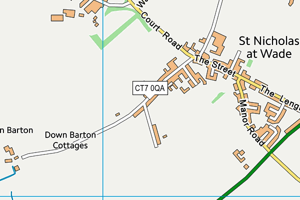 CT7 0QA map - OS VectorMap District (Ordnance Survey)