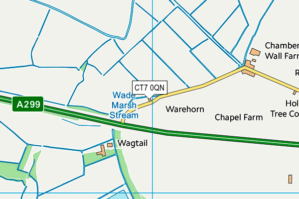 CT7 0QN map - OS VectorMap District (Ordnance Survey)