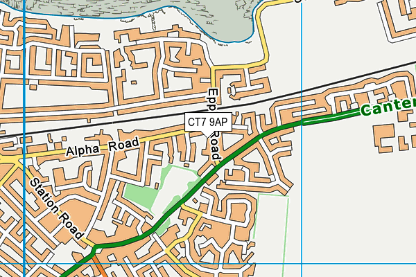 CT7 9AP map - OS VectorMap District (Ordnance Survey)