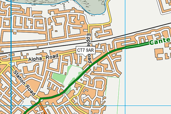CT7 9AR map - OS VectorMap District (Ordnance Survey)