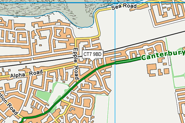 CT7 9BD map - OS VectorMap District (Ordnance Survey)