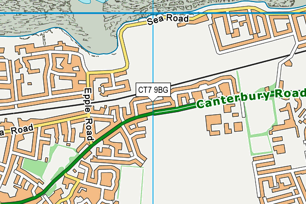 CT7 9BG map - OS VectorMap District (Ordnance Survey)