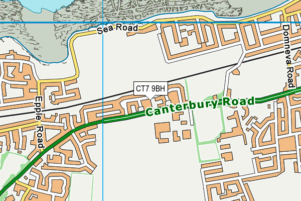 CT7 9BH map - OS VectorMap District (Ordnance Survey)