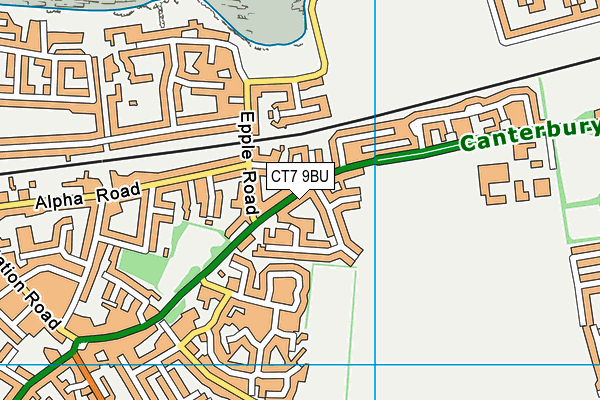 CT7 9BU map - OS VectorMap District (Ordnance Survey)