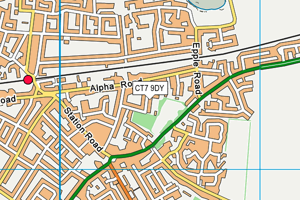 CT7 9DY map - OS VectorMap District (Ordnance Survey)