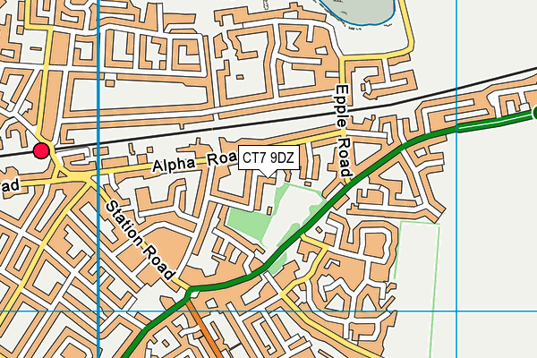 CT7 9DZ map - OS VectorMap District (Ordnance Survey)