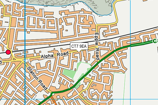CT7 9EA map - OS VectorMap District (Ordnance Survey)
