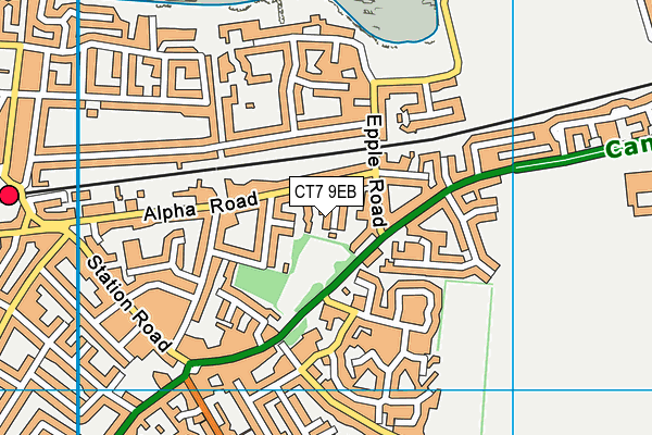 CT7 9EB map - OS VectorMap District (Ordnance Survey)