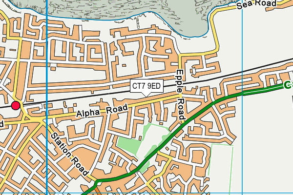 CT7 9ED map - OS VectorMap District (Ordnance Survey)