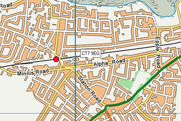 CT7 9EG map - OS VectorMap District (Ordnance Survey)