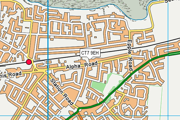 CT7 9EH map - OS VectorMap District (Ordnance Survey)