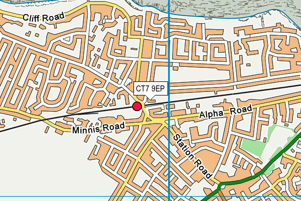 CT7 9EP map - OS VectorMap District (Ordnance Survey)