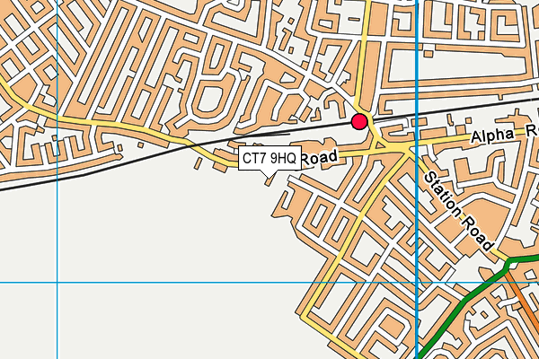 CT7 9HQ map - OS VectorMap District (Ordnance Survey)