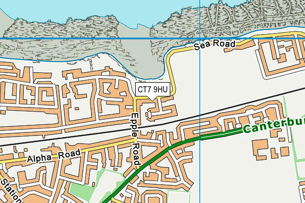 CT7 9HU map - OS VectorMap District (Ordnance Survey)
