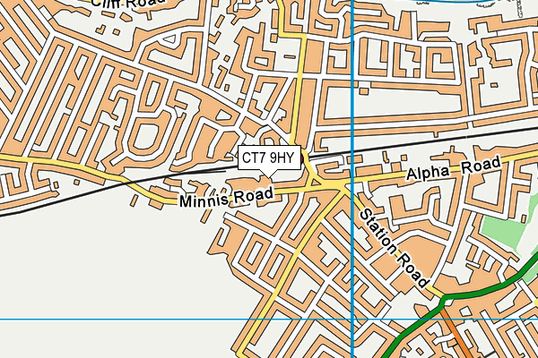 CT7 9HY map - OS VectorMap District (Ordnance Survey)