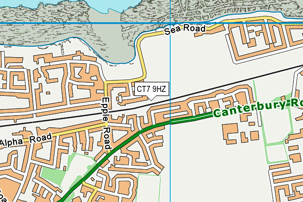 CT7 9HZ map - OS VectorMap District (Ordnance Survey)